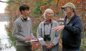 Colin talking to two landowners 